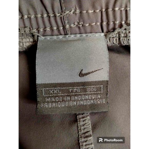 Nike Men's Gray Nylon Activewear Shorts elastic waist draw string size XXL - Picture 6 of 6